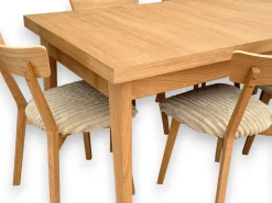 Stół Prostokątny Fornirowany 90x180+2x40 + 6Krzeseł Agata