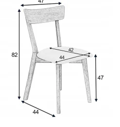 Stół Prostokątny Fornirowany 90x180+2x40 + 6Krzeseł Agata