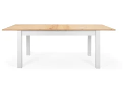 Stół prostokątny rozkładany Bergen 160/215x75 biały/dąb artisan