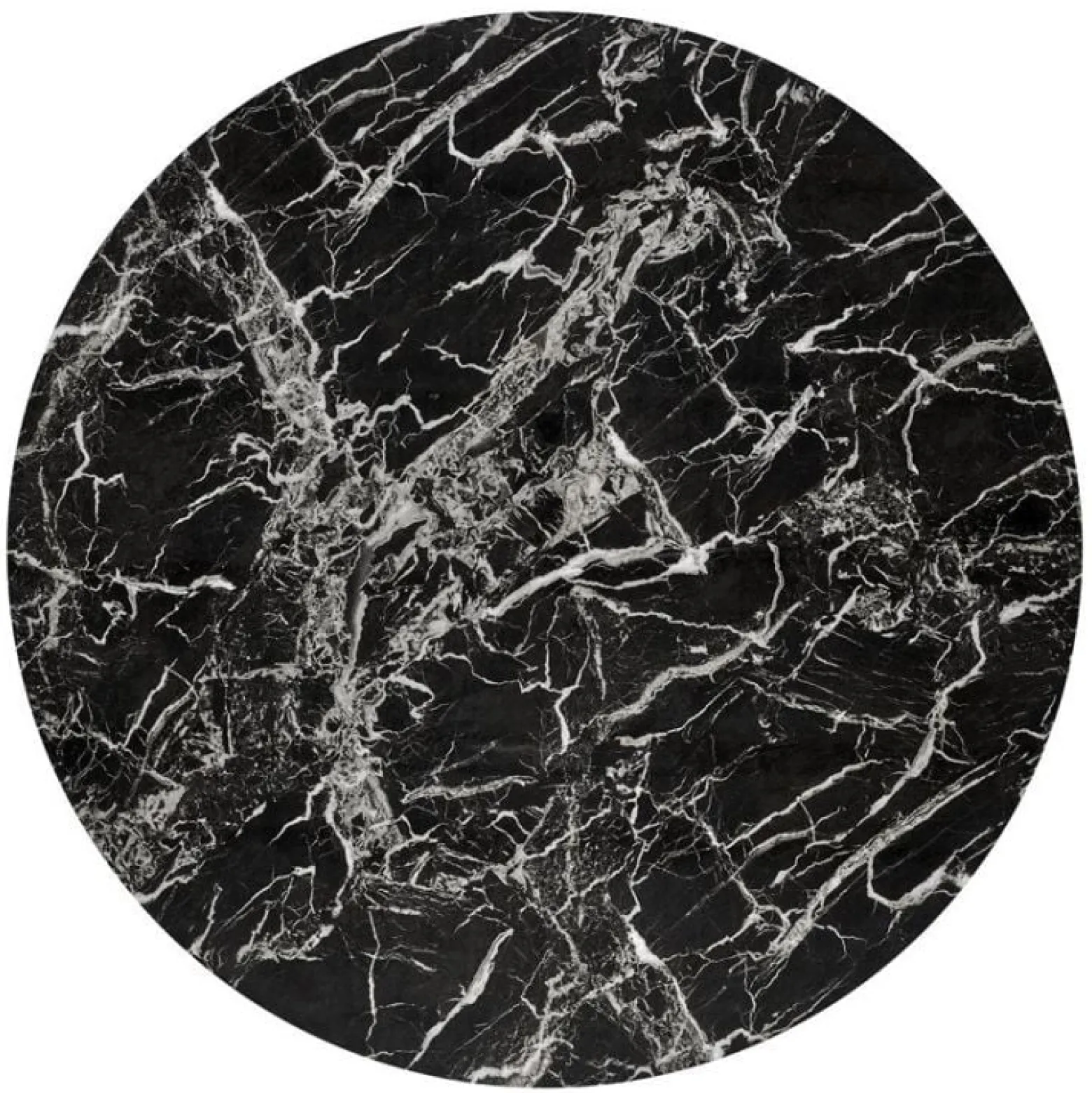 Stół RAYMOND 2 100x100 czarny marmur/złoty