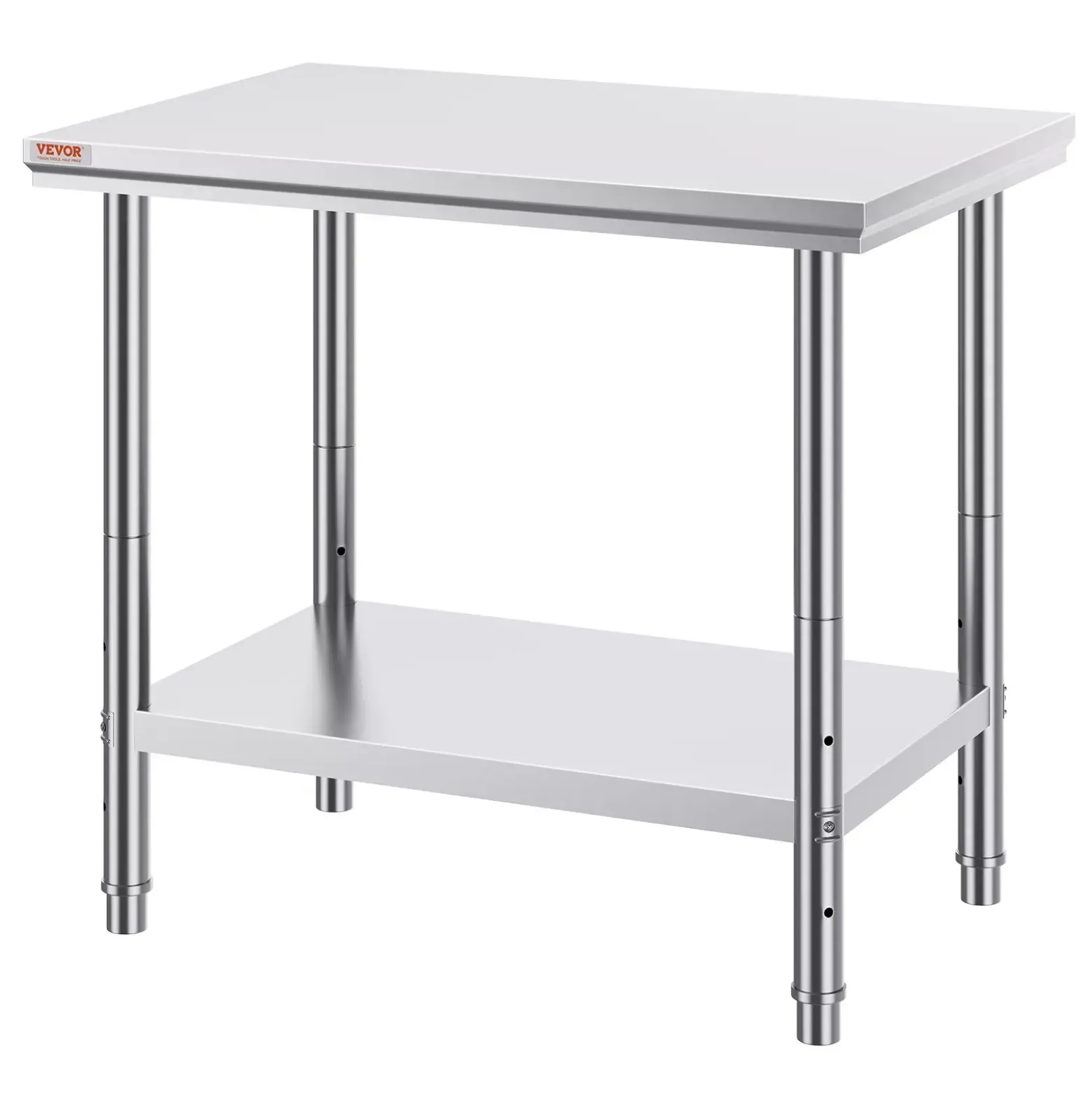 Stół roboczy ze stali nierdzewnej – Nośność 317 kg 90x60x80 cm
