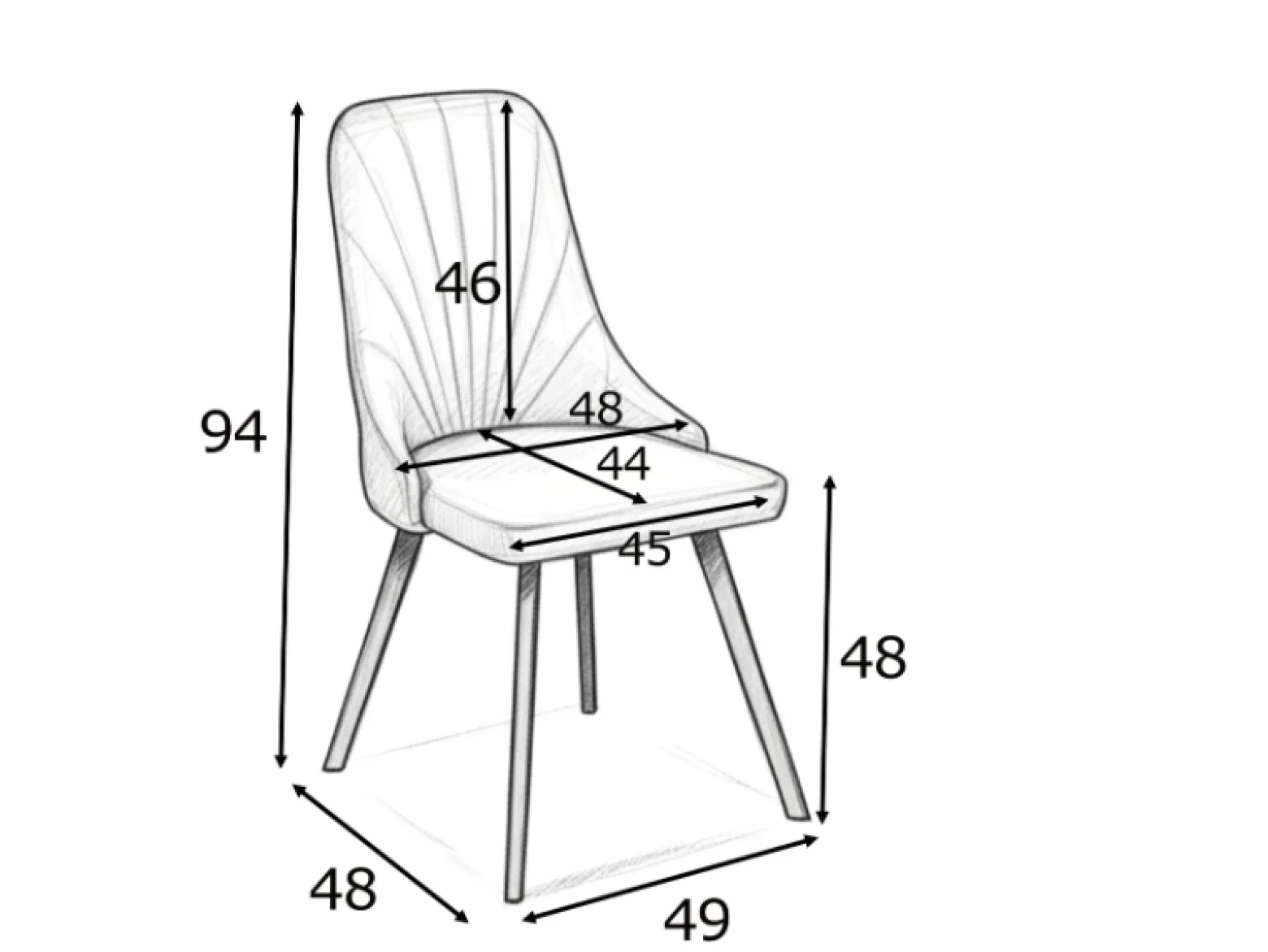 Stół RO-7 90/190cm Kaszmir | Maskownica| + 4 Krzesła Tapicerowane Zoja