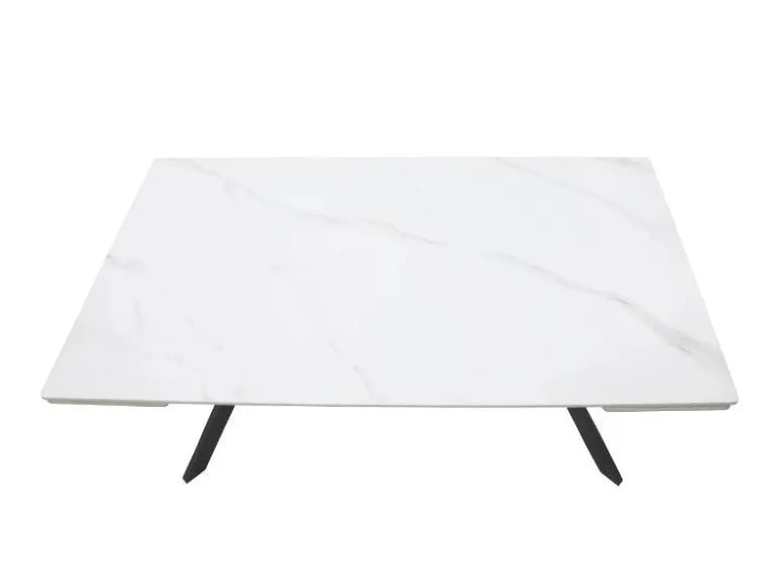 Stół rozkładany IMPERIA 180(240)x90 cm biały marmur/ czarny