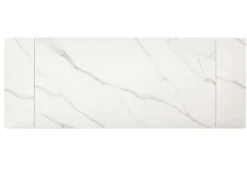 Stół rozkładany IMPERIA 180(240)x90 cm biały marmur/ czarny