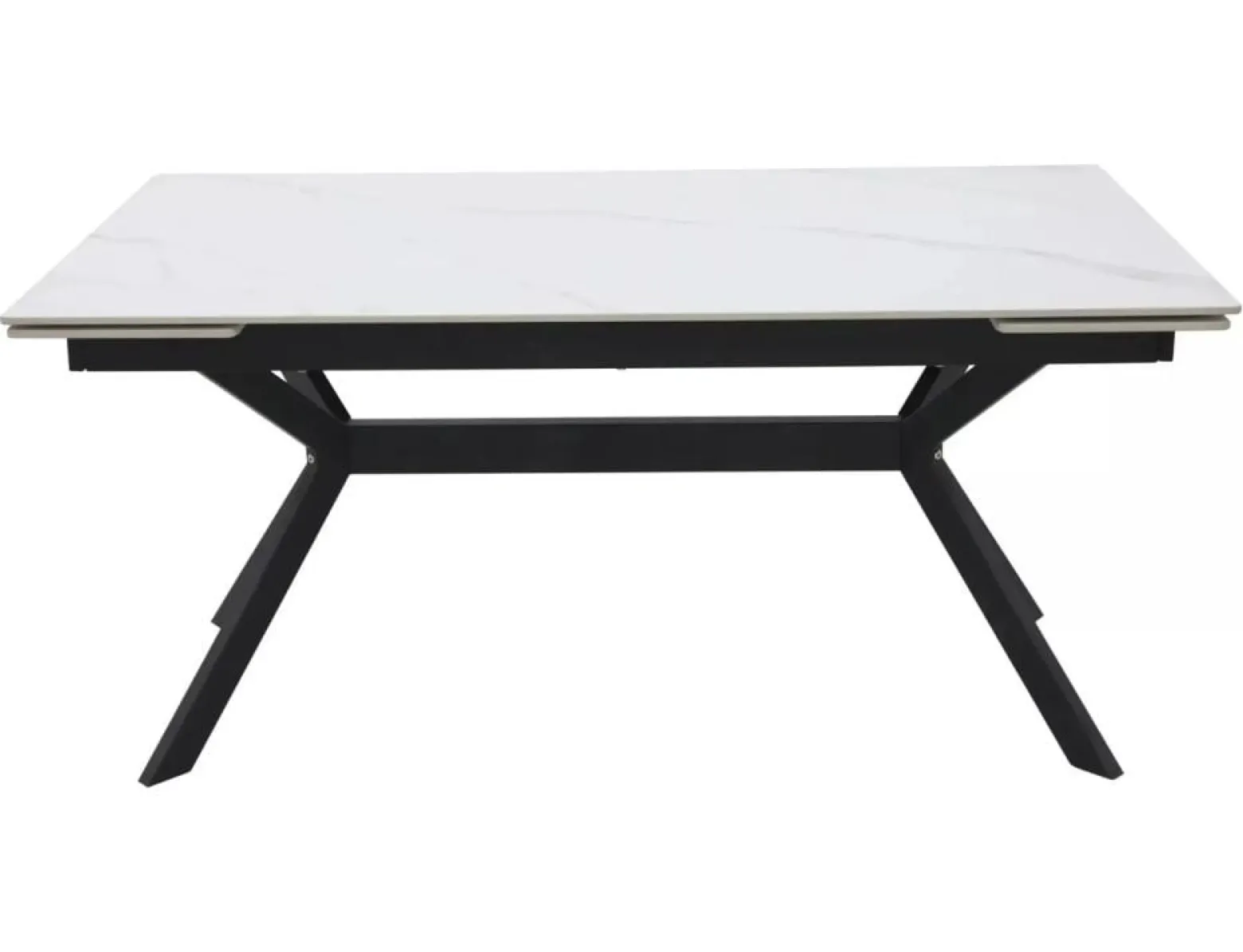Stół rozkładany IMPERIA 180(240)x90 cm biały marmur/ czarny