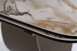 Stół rozkładany INFINITY CERAMIC 160(240)x95 biały/brązowy