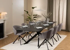 STÓŁ ROZKŁADANY Irwine 200/240cm brązowy/czarny CERAMICZNY