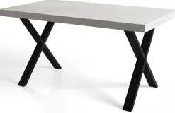 Stół rozkładany LOFT X 120/220X80 Biały/czarny