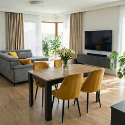 Stół rozkładany LOFT 80x120/165 złoty craft - czarny