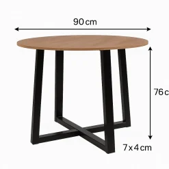 Stół rozkładany OVAL BUDGET 90/170 dąb craft