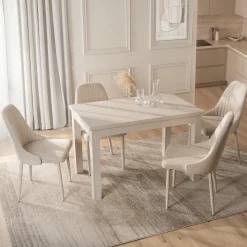 Stół Rozkładany Prostokątny Kuchenny Do Jadalni Salon Kaszmir SKUBI 120/160