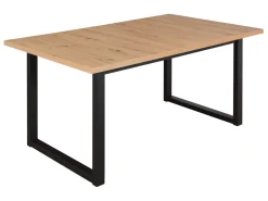 Stół rozkładany prostokątny Lankin 140-180/80 dąb artisan/czarny