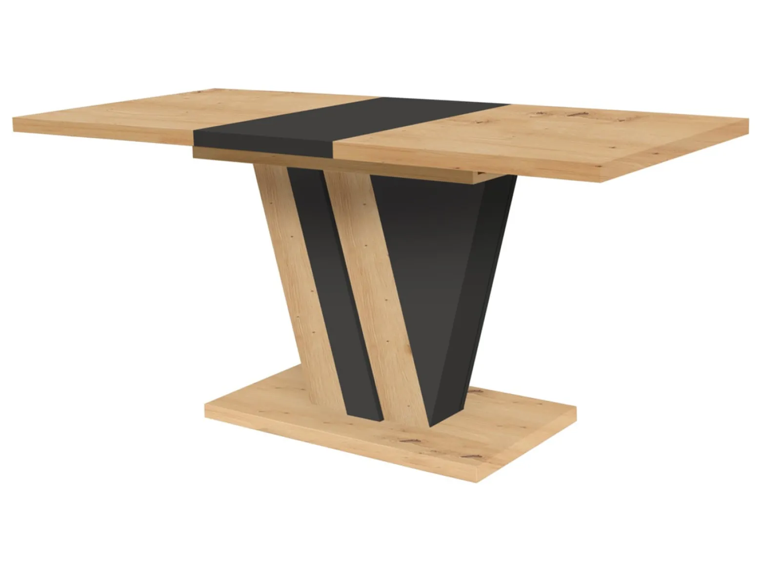 Stół rozkładany Zatar 125/170x75 dąb artisan/czarny