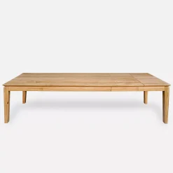 Stół rozkładany z litego drewna DANTE 120×80 + 1×45 cm