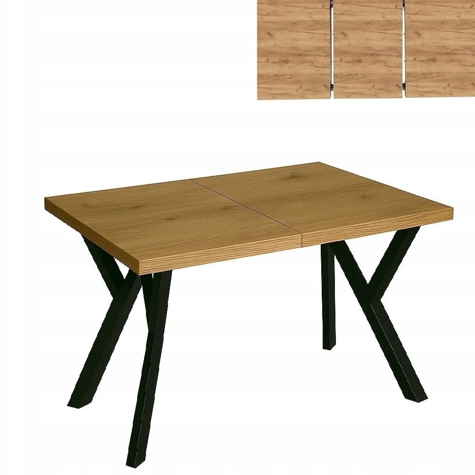 Stół rozsuwany 70 x 120/170cm blat 3,6cm Dąb Craft