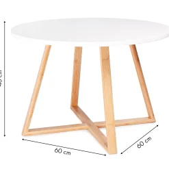 Stół stolik kawowy nowoczesny skandynawski 60cm bambus