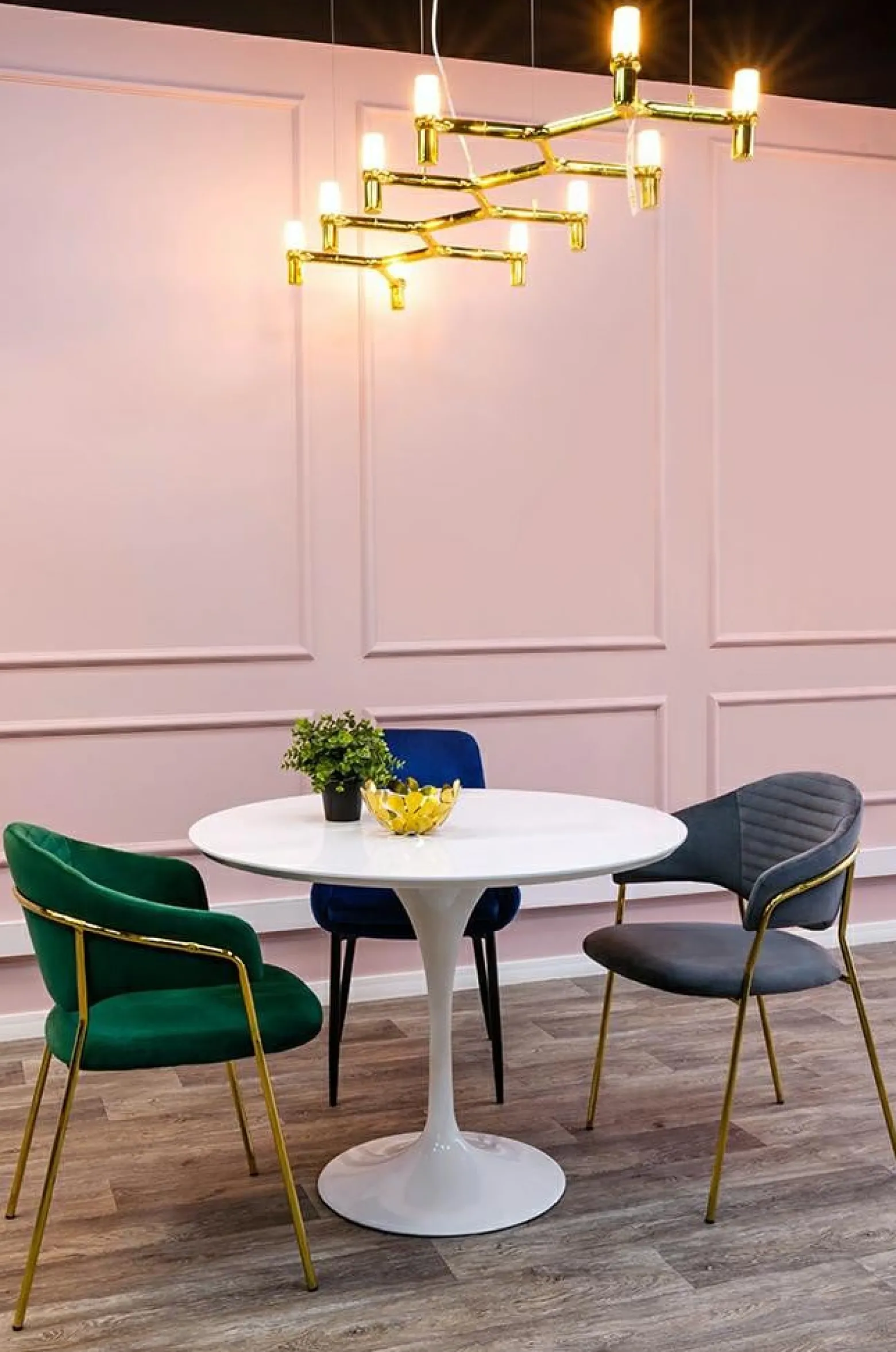 Stół TULIP PREMIUM 100 biały - MDF, metal