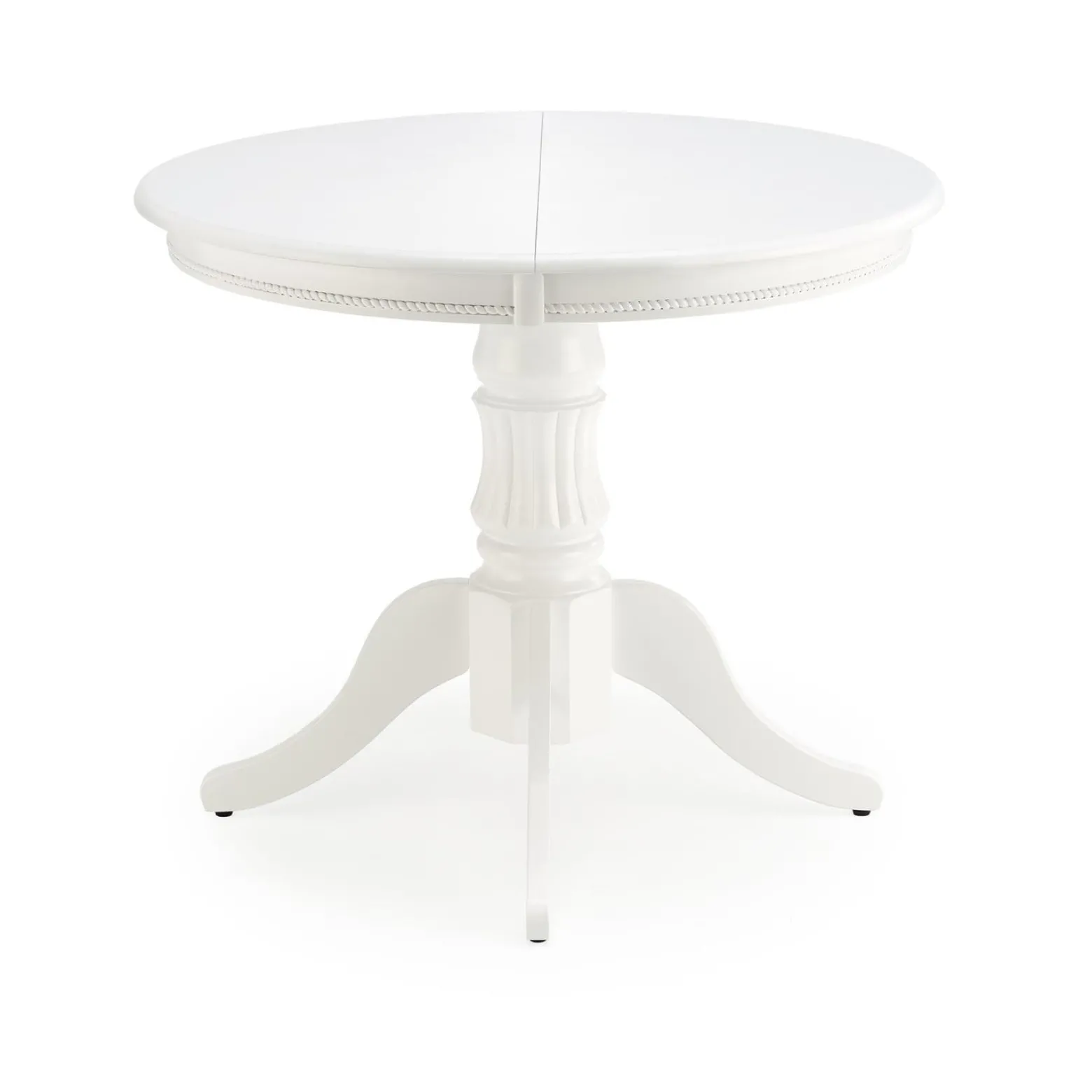Stół WILLIAM 90(124)x90 biały rozkładany