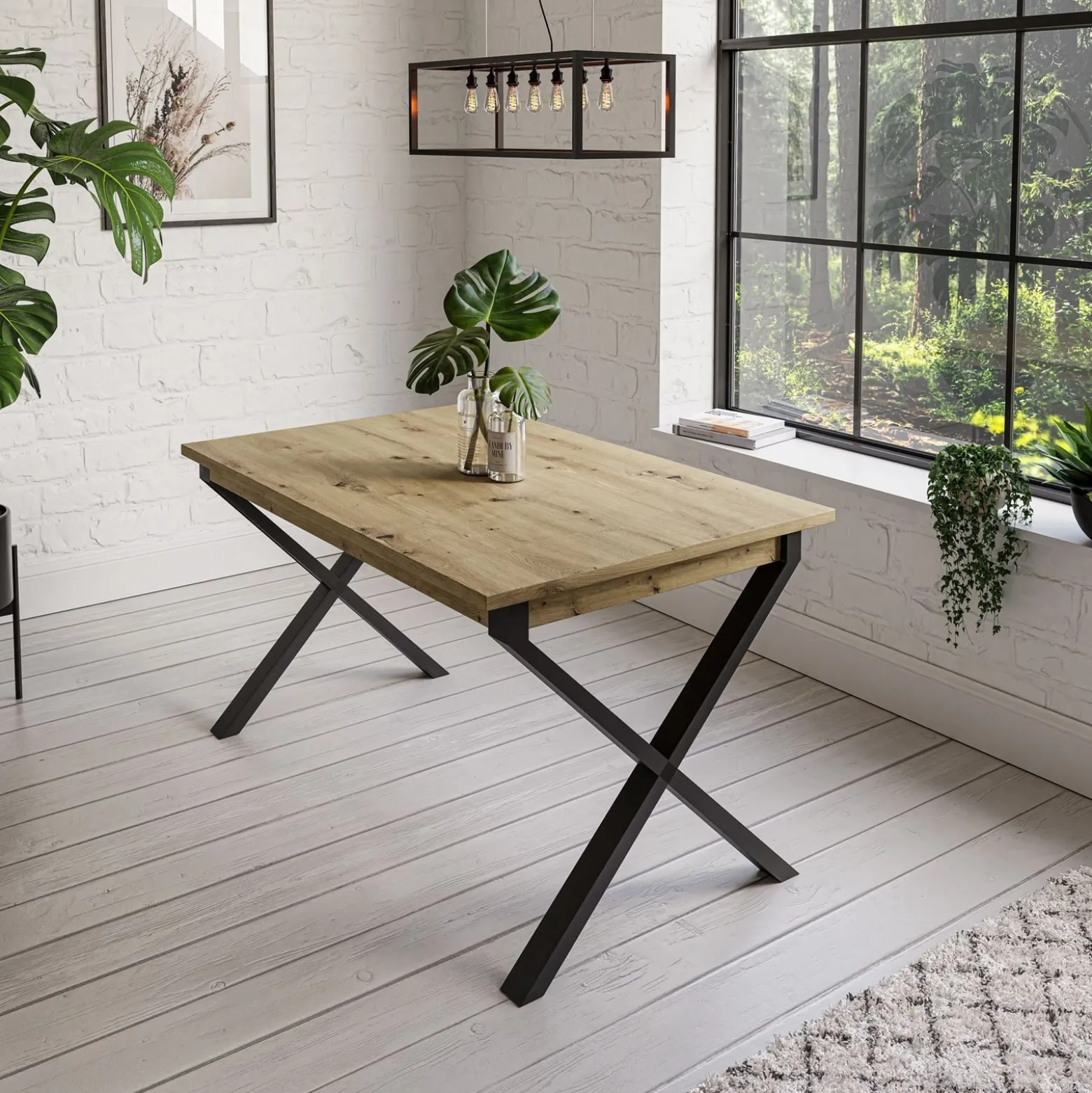 Stół X ART 125 cm nierozkładany dąb stirling