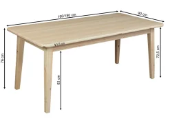 Stół 160x90 Primo z drewna litego, kolor sosnowy