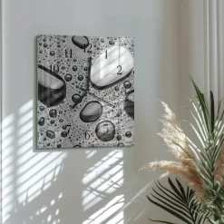 Stylowy zegar 30x30 Kamienie nowoczesny do salonu