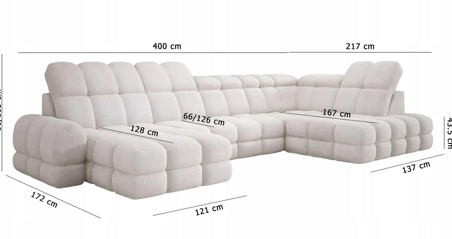 Stylowy Narożnik TOLLO XL Wersal elektryczna funkcja spania