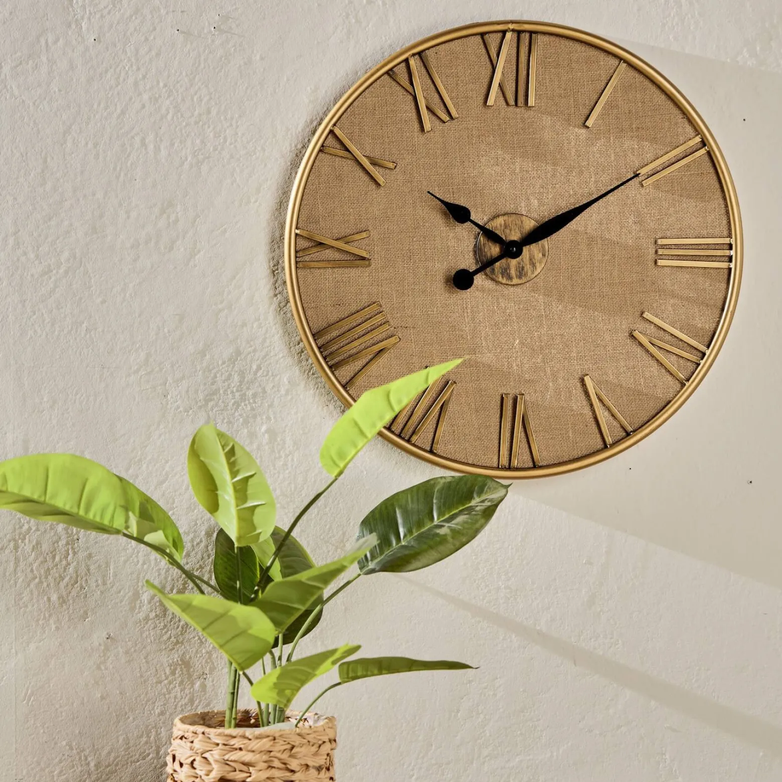 Stylowy Zegar Ścienny 60 cm z Metalową Ramą