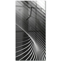 Stylowy zegar 30x60 Abstrakcja design na ścianę