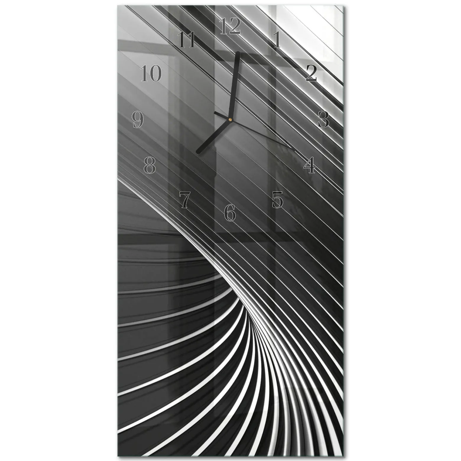 Stylowy zegar 30x60 Abstrakcja design na ścianę