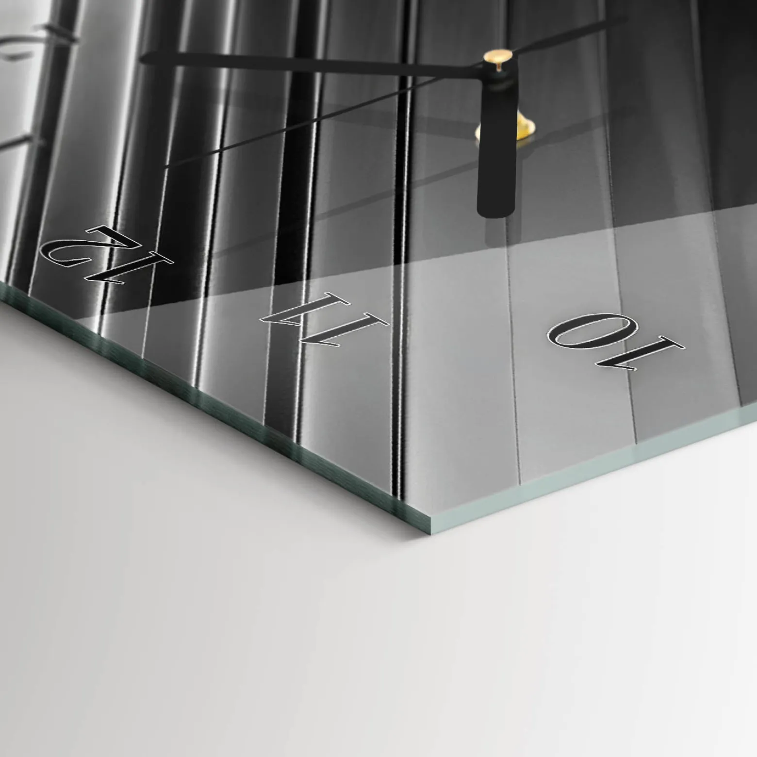 Stylowy zegar 30x60 Abstrakcja design na ścianę