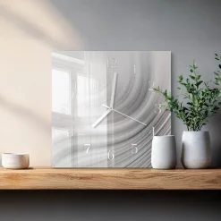 Stylowy zegar 30x30 Abstrakcja nowoczesna grafika kolory art