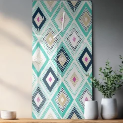 Stylowy zegar 30x60 Diamenty nowoczesny do salonu