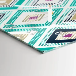 Stylowy zegar 30x60 Diamenty nowoczesny do salonu