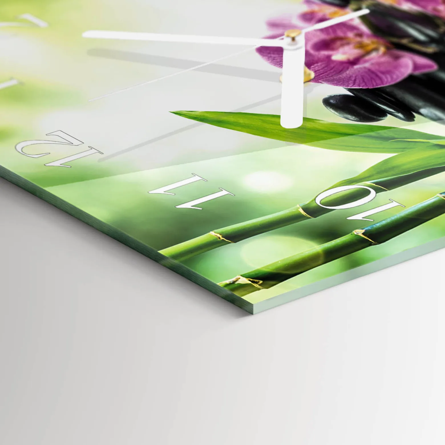 Stylowy zegar 30x30 Spa Orchidea design na ścianę