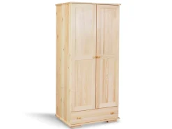 Szafa drewniana z drążkiem 80 MODERN, kolor sosnowy