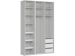 Szafa modułowa Flex 150 cm z drzwiami i lustrem biała