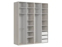 Szafa modułowa Flex 200 cm z 4 drzwiami kaszmir
