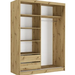 Szafa przesuwna 150 cm z lustrem lamele FRAMIRE Rivano VIII artisan artisan