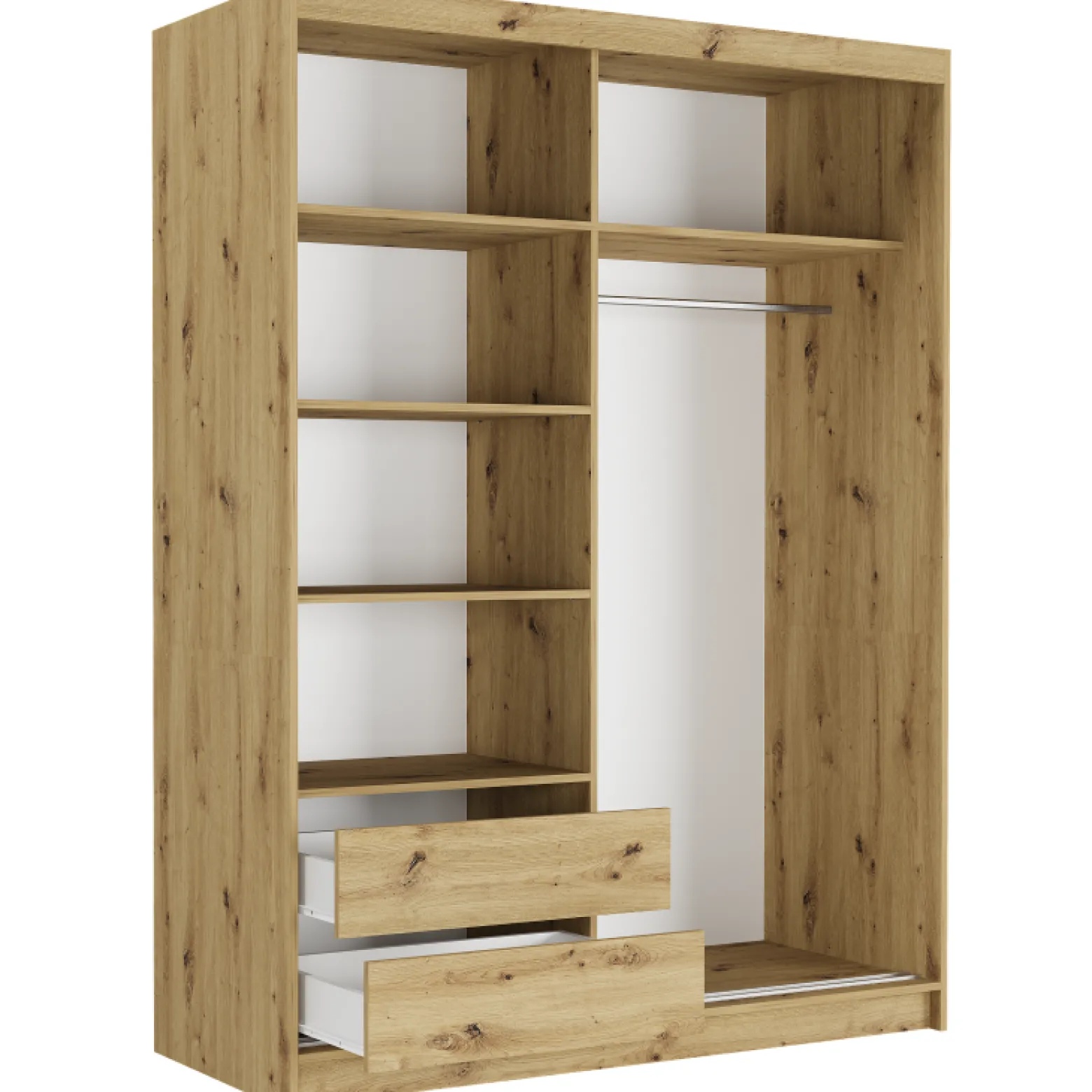 Szafa przesuwna 150 cm z lustrem lamele FRAMIRE Rivano VIII artisan artisan