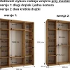 Szafa przesuwna 45 wysoka Dakota 3 200 kaszmir+kaszmir+złoty