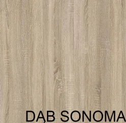 Szafa przesuwna VELIS z lustrem 200-Dąb sonoma+lacobel biały