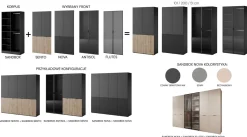 Szafa SANDBOX ANTISOL uchylna 100cm elegancka Czarna