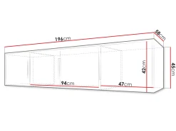 Szafa Bali Lux 4D z nadstawką