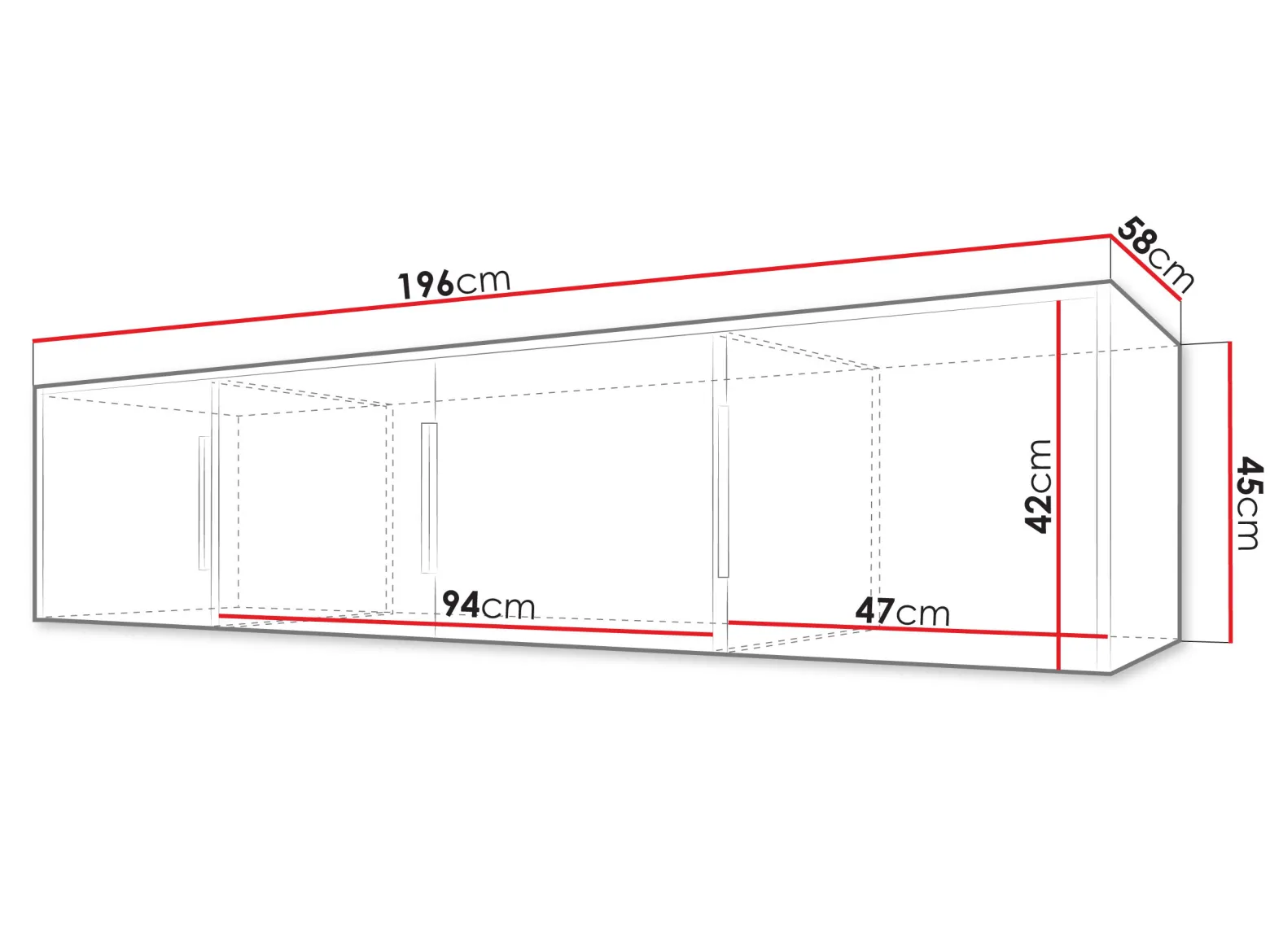 Szafa Bali Lux 4D z nadstawką