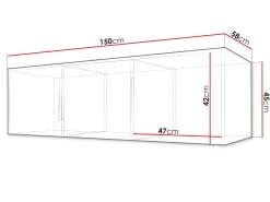 Szafa Bali Lux 3D z nadstawką
