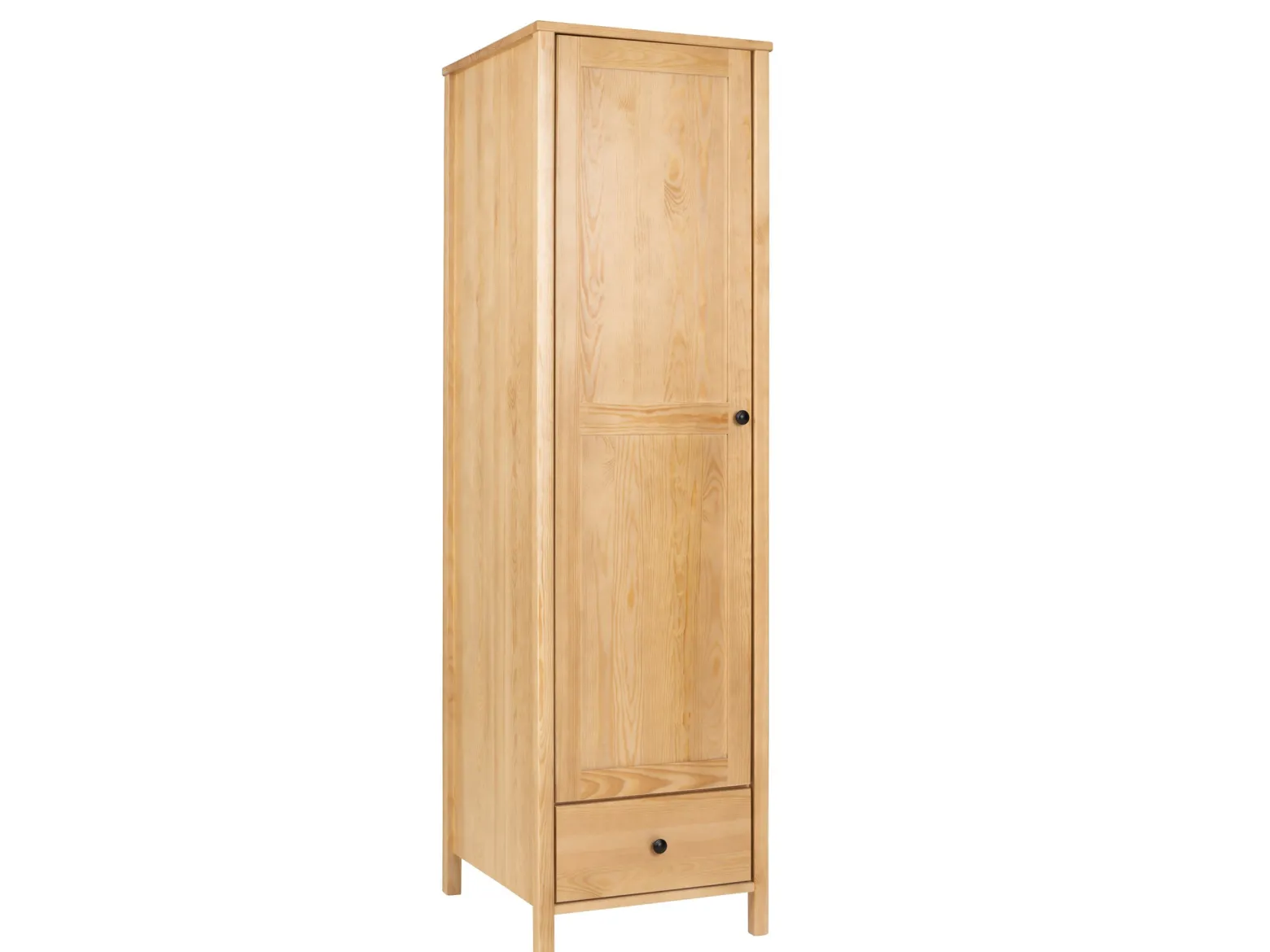 Szafa 50 cm słupek drewniana z drążkiem, Prestige, drzwi L, kolor dębowy