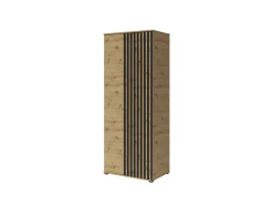 Szafa 80cm Uchylna 80x200cm Artisan + Lamele Czarne
