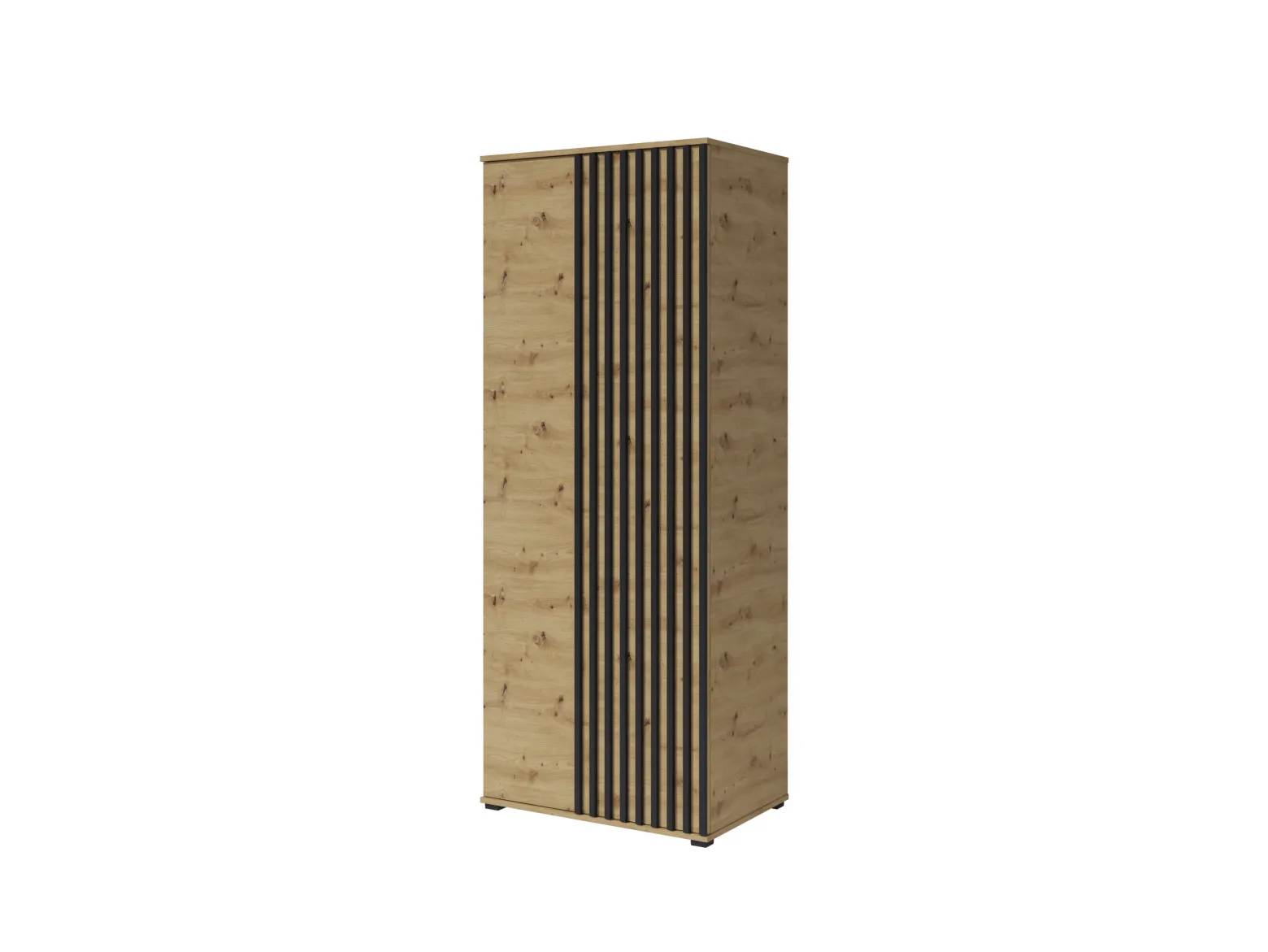 Szafa 80cm Uchylna 80x200cm Artisan + Lamele Czarne