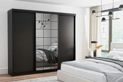 Szafa COLLIN 250 z Lustrem Czarny