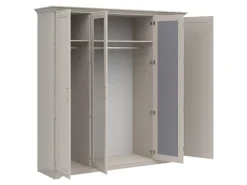 Szafa czterodrzwiowa Anga 210 cm z lustrem kaszmir